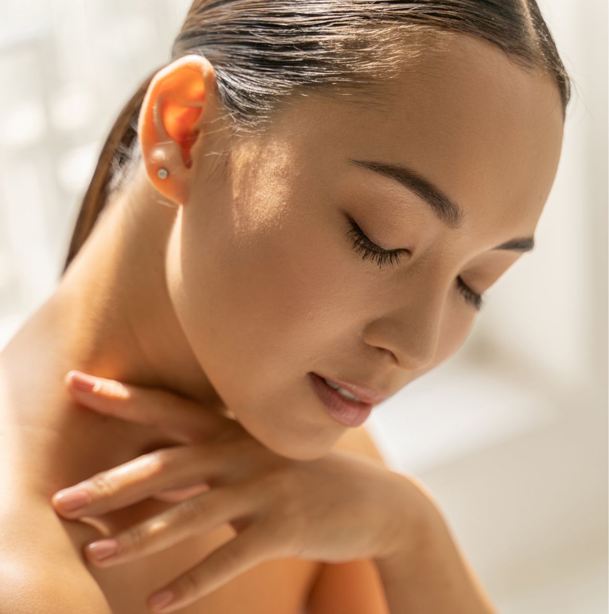 mount pleasant med spa model with dark hair