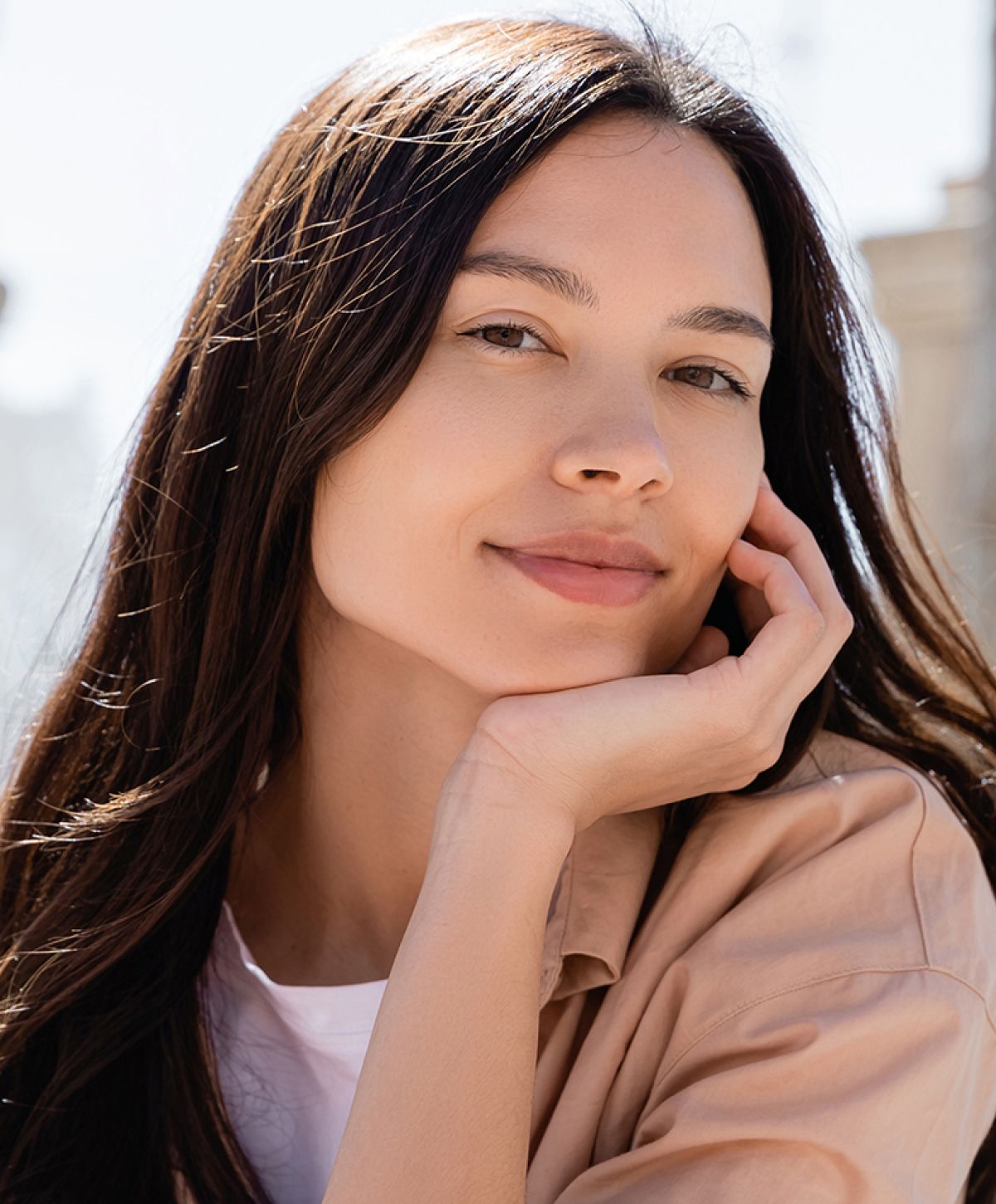mount pleasant microneedling model with dark hair