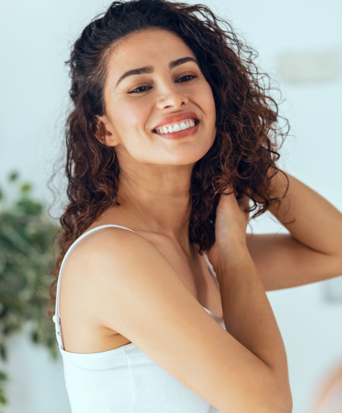 mount pleasant hair restoration model with curly hair